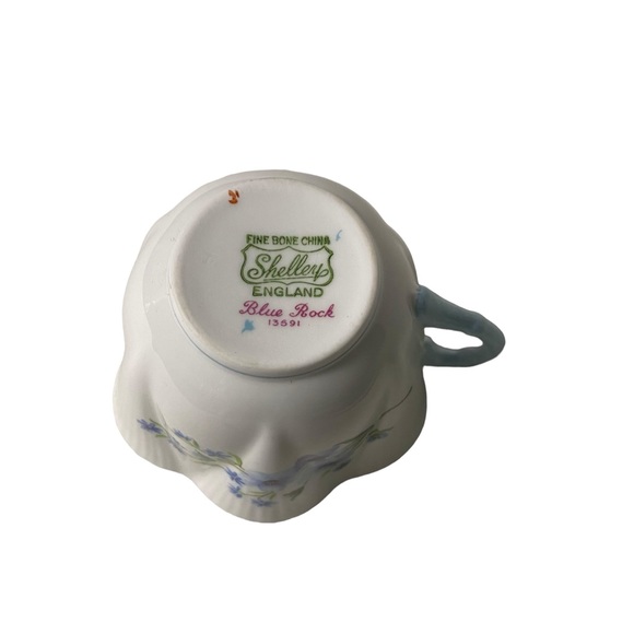 Blue Rock Shelley Dainty Teacup and Saucer Bone China 13591 - Picture 7 of 13